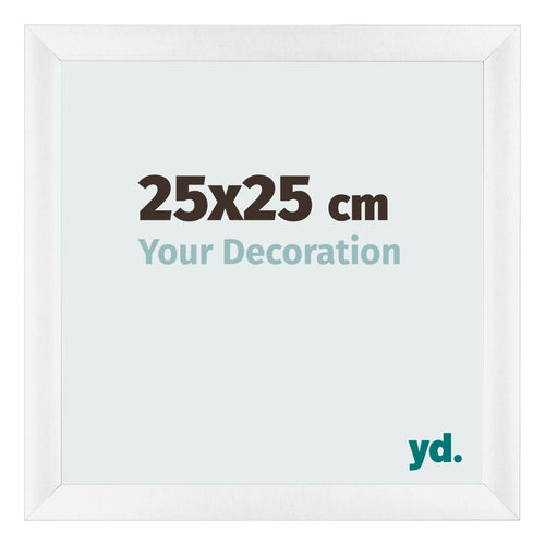 Fotokader 25x25cm Wit Hoogglans MDF Pisa Voorzijde Maat | Yourdecoration.be
