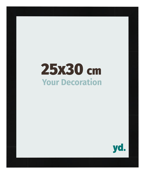 Fotokader 25x30cm Zwart Hoogglans MDF Pisa Voorzijde Maat | Yourdecoration.be
