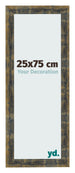Fotokader 25x75cm Blauw Goud Gemeleerd MDF Pisa Voorzijde Maat | Yourdecoration.be