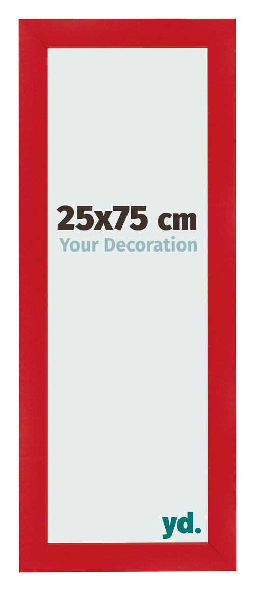Fotokader 25x75cm Rood MDF Pisa Voorzijde Maat | Yourdecoration.be