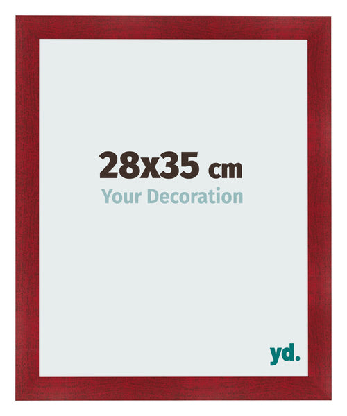 Fotokader 28x35cm Wijnrood Geveegd MDF Pisa Voorzijde Maat | Yourdecoration.be
