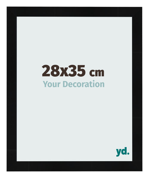 Fotokader 28x35cm Zwart Hoogglans MDF Pisa Voorzijde Maat | Yourdecoration.be