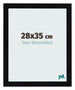 Fotokader 28x35cm Zwart Hoogglans MDF Pisa Voorzijde Maat | Yourdecoration.be