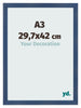 Fotokader 29 7x42cm A3 Donkerblauw Geveegd MDF Pisa Voorzijde Maat | Yourdecoration.be