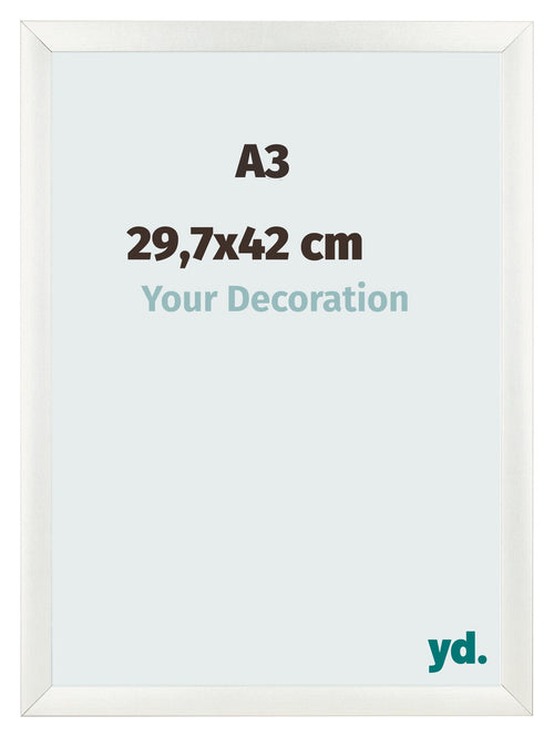 Fotokader 29 7x42cm A3 Wit Geveegd MDF Pisa Voorzijde Maat | Yourdecoration.be