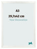 Fotokader 29 7x42cm A3 Wit Geveegd MDF Pisa Voorzijde Maat | Yourdecoration.be