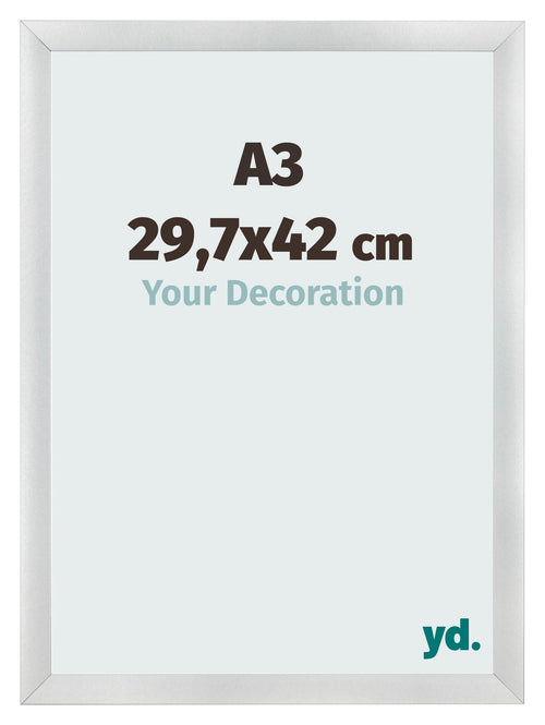 Fotokader 29 7x42cm A3 Zilver Mat MDF Pisa Voorzijde Maat | Yourdecoration.be