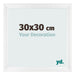 Fotokader 30x30cm Wit Hoogglans MDF Pisa Voorzijde Maat | Yourdecoration.be
