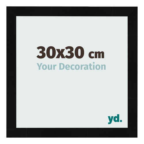 Fotokader 30x30cm Zwart Hoogglans MDF Pisa Voorzijde Maat | Yourdecoration.be