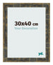 Fotokader 30x40cm Blauw Goud Gemeleerd MDF Pisa Voorzijde Maat | Yourdecoration.be
