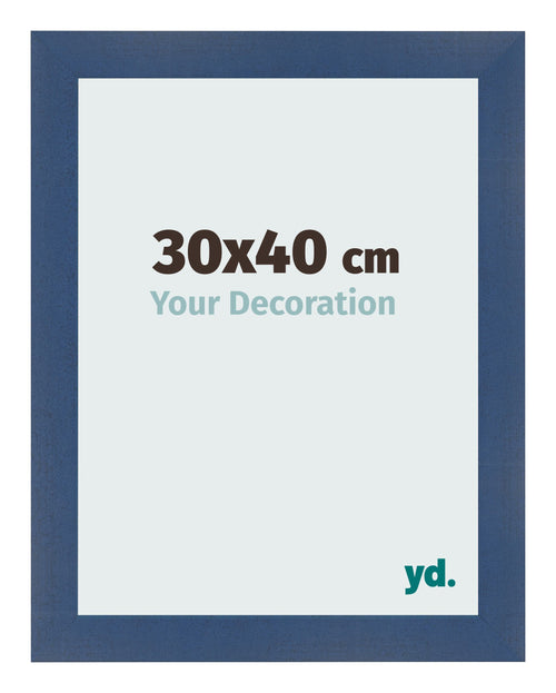 Fotokader 30x40cm Donkerblauw Geveegd MDF Pisa Voorzijde Maat | Yourdecoration.be