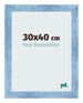 Fotokader 30x40cm Helder Blauw Geveegd MDF Pisa Voorzijde Maat | Yourdecoration.be