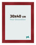 Fotokader 30x40cm Wijnrood Geveegd MDF Pisa Voorzijde Maat | Yourdecoration.be