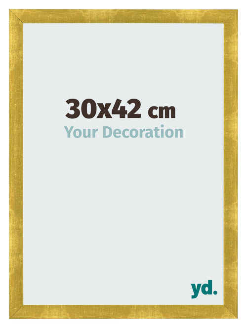 Fotokader 30x42cm Goud Vintage MDF Pisa Voorzijde Maat | Yourdecoration.be