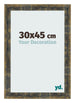 Fotokader 30x45cm Blauw Goud Gemeleerd MDF Pisa Voorzijde Maat | Yourdecoration.be