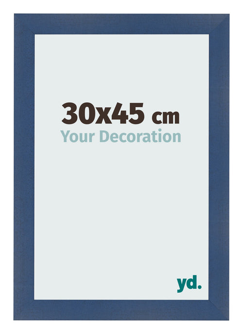 Fotokader 30x45cm Donkerblauw Geveegd MDF Pisa Voorzijde Maat | Yourdecoration.be
