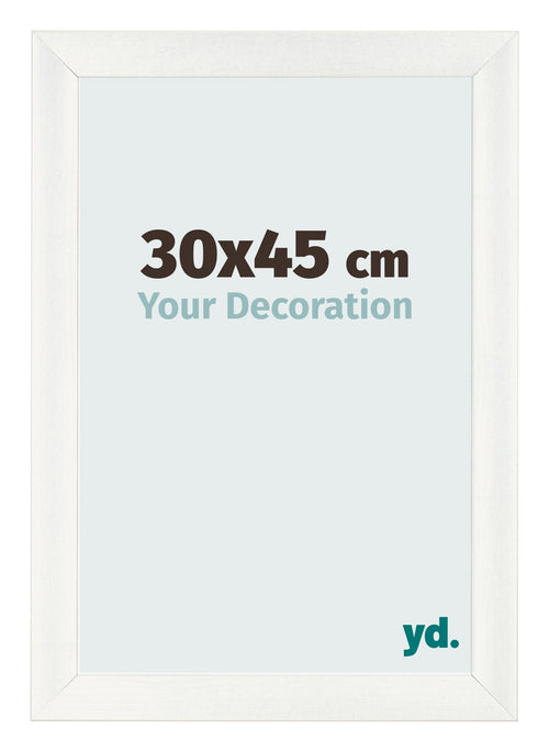Fotokader 30x45cm Wit Geveegd MDF Pisa Voorzijde Maat | Yourdecoration.be
