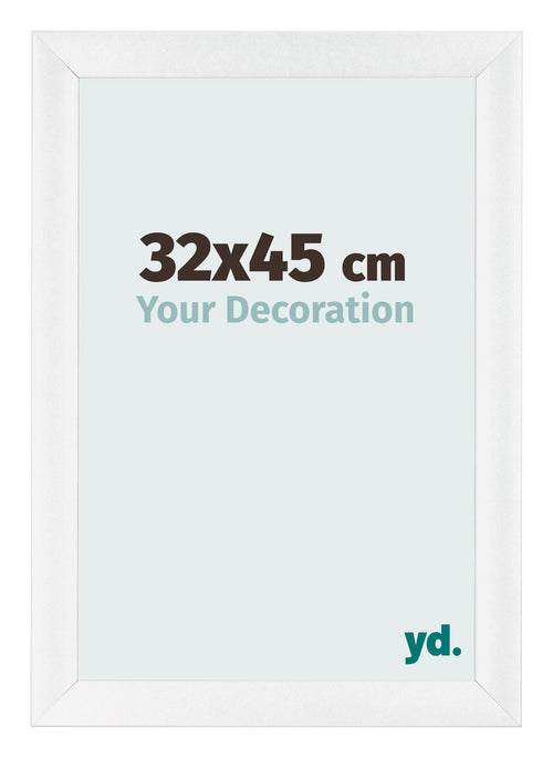 Fotokader 32x45cm Wit Hoogglans MDF Pisa Voorzijde Maat | Yourdecoration.be