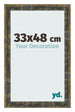 Fotokader 33x48cm Blauw Goud Gemeleerd MDF Pisa Voorzijde Maat | Yourdecoration.be