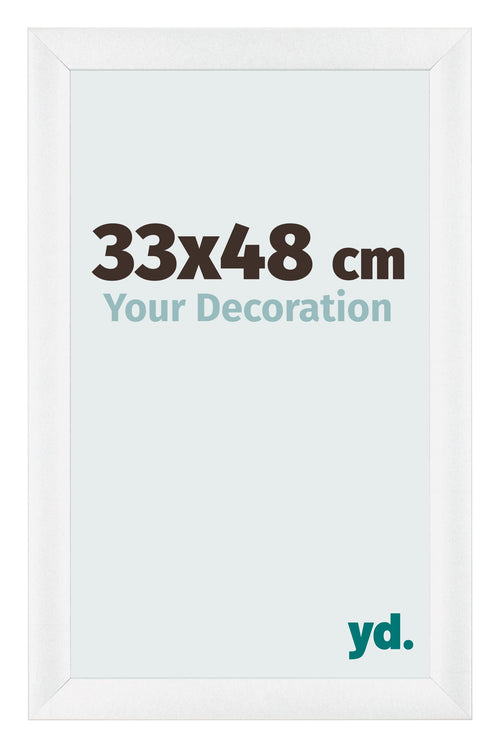 Fotokader 33x48cm Wit Hoogglans MDF Pisa Voorzijde Maat | Yourdecoration.be