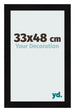 Fotokader 33x48cm Zwart Hoogglans MDF Pisa Voorzijde Maat | Yourdecoration.be