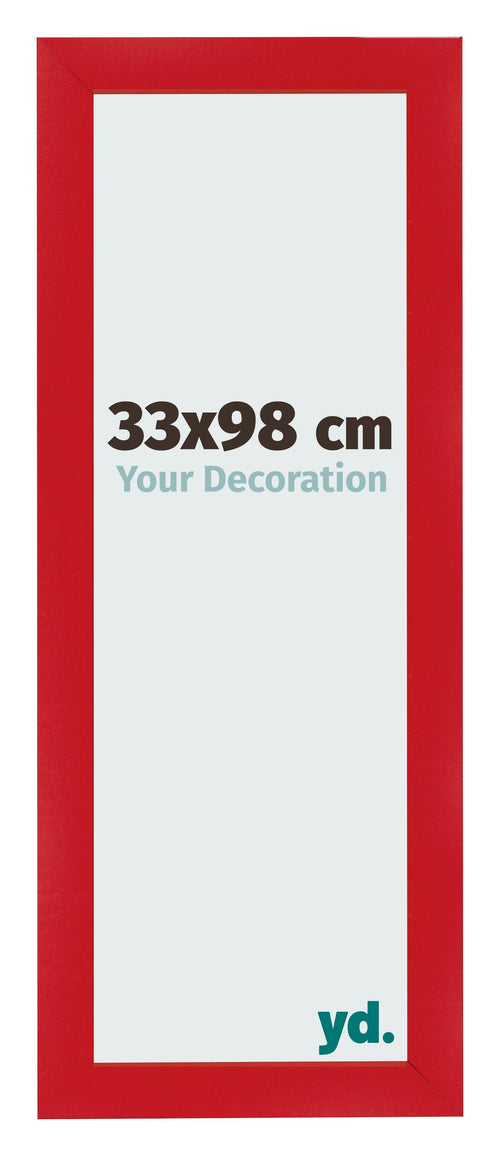 Fotokader 33x98cm Rood MDF Pisa Voorzijde Maat | Yourdecoration.be