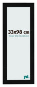 Fotokader 33x98cm Zwart Hoogglans MDF Pisa Voorzijde Maat | Yourdecoration.be