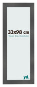 Fotokader 33x98cm Zwart Mat MDF Pisa Voorzijde Maat | Yourdecoration.be
