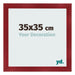 Fotokader 35x35cm Wijnrood Geveegd MDF Pisa Voorzijde Maat | Yourdecoration.be