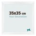 Fotokader 35x35cm Wit Mat MDF Pisa Voorzijde Maat | Yourdecoration.be