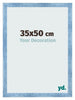 Fotokader 35x50cm Helder Blauw Geveegd MDF Pisa Voorzijde Maat | Yourdecoration.be