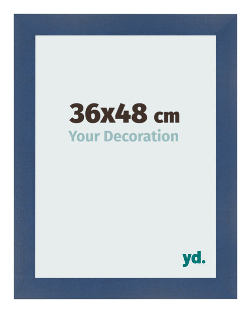 Fotokader 36x48cm Donkerblauw Geveegd MDF Pisa Voorzijde Maat | Yourdecoration.be