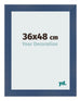 Fotokader 36x48cm Donkerblauw Geveegd MDF Pisa Voorzijde Maat | Yourdecoration.be