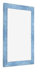 Fotokader 36x48cm Helder Blauw Geveegd MDF Pisa Voorzijde Schuin | Yourdecoration.be