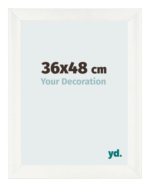 Fotokader 36x48cm Wit Geveegd MDF Pisa Voorzijde Maat | Yourdecoration.be