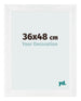 Fotokader 36x48cm Wit Hoogglans MDF Pisa Voorzijde Maat | Yourdecoration.be