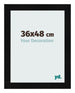 Fotokader 36x48cm Zwart Hoogglans MDF Pisa Voorzijde Maat | Yourdecoration.be