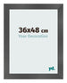 Fotokader 36x48cm Zwart Mat MDF Pisa Voorzijde Maat | Yourdecoration.be