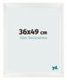 Fotokader 36x49cm Wit Geveegd MDF Pisa Voorzijde Maat | Yourdecoration.be