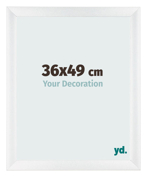Fotokader 36x49cm Wit Hoogglans MDF Pisa Voorzijde Maat | Yourdecoration.be