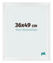 Fotokader 36x49cm Wit Hoogglans MDF Pisa Voorzijde Maat | Yourdecoration.be