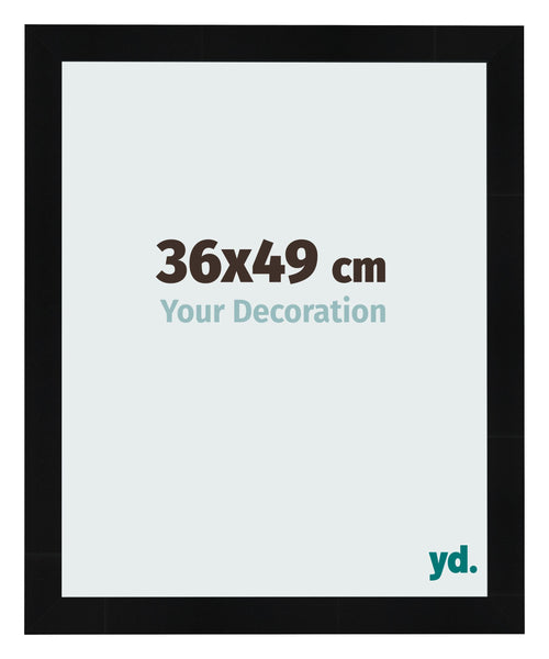 Fotokader 36x49cm Zwart Hoogglans MDF Pisa Voorzijde Maat | Yourdecoration.be