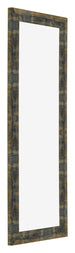 Fotokader 37 5x98cm Blauw Goud Gemeleerd MDF Pisa Voorzijde Schuin | Yourdecoration.be