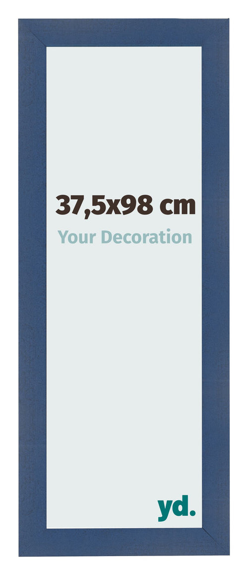 Fotokader 37 5x98cm Donkerblauw Geveegd MDF Pisa Voorzijde Maat | Yourdecoration.be