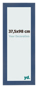 Fotokader 37 5x98cm Donkerblauw Geveegd MDF Pisa Voorzijde Maat | Yourdecoration.be
