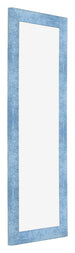 Fotokader 37 5x98cm Helder Blauw Geveegd MDF Pisa Voorzijde Schuin | Yourdecoration.be