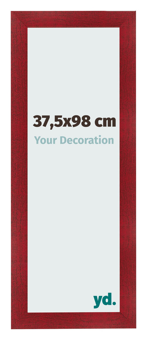 Fotokader 37 5x98cm Wijnrood Geveegd MDF Pisa Voorzijde Maat | Yourdecoration.be