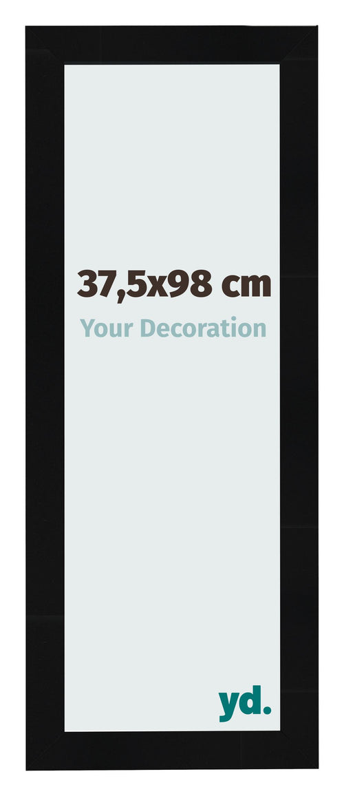 Fotokader 37 5x98cm Zwart Hoogglans MDF Pisa Voorzijde Maat | Yourdecoration.be