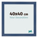 Fotokader 40x40cm Donkerblauw Geveegd MDF Pisa Voorzijde Maat | Yourdecoration.be