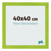 Fotokader 40x40cm Groen MDF Pisa Voorzijde Maat | Yourdecoration.be